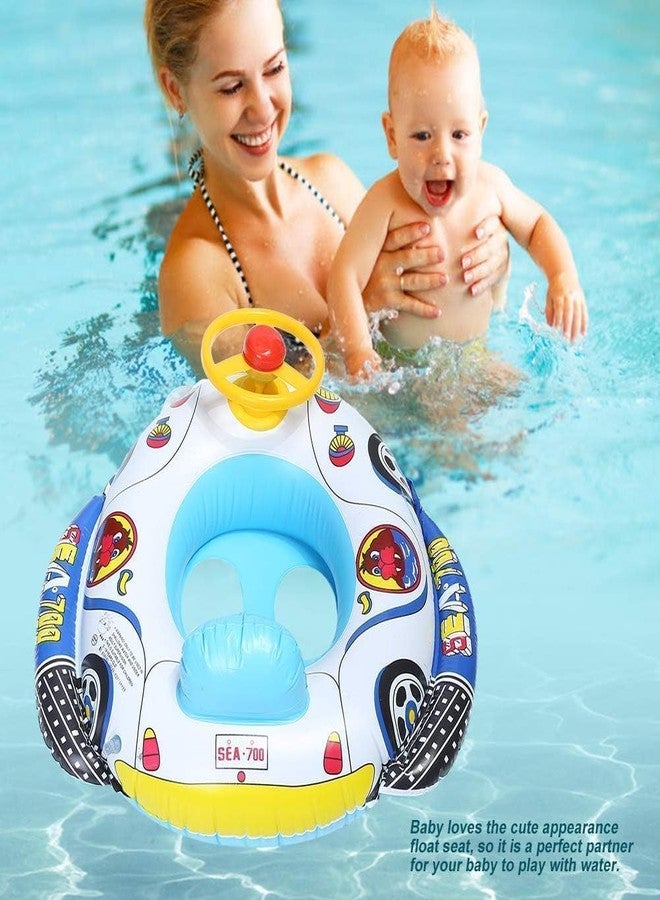 Kiesh Baby Swimming Pool Float, Cute Car Design Kids Toddler Inflatable Summer Beach Floatie Boat Swim Tube Ring || Kids Swimming Ring Float Inflatable Pool Car - Image 5